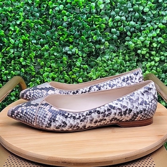 Cole Haan Shoes - Cole Haan Womens Brylee Skimmer Leather Slip-on Flat Snakeprint Sz 8B